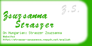 zsuzsanna straszer business card